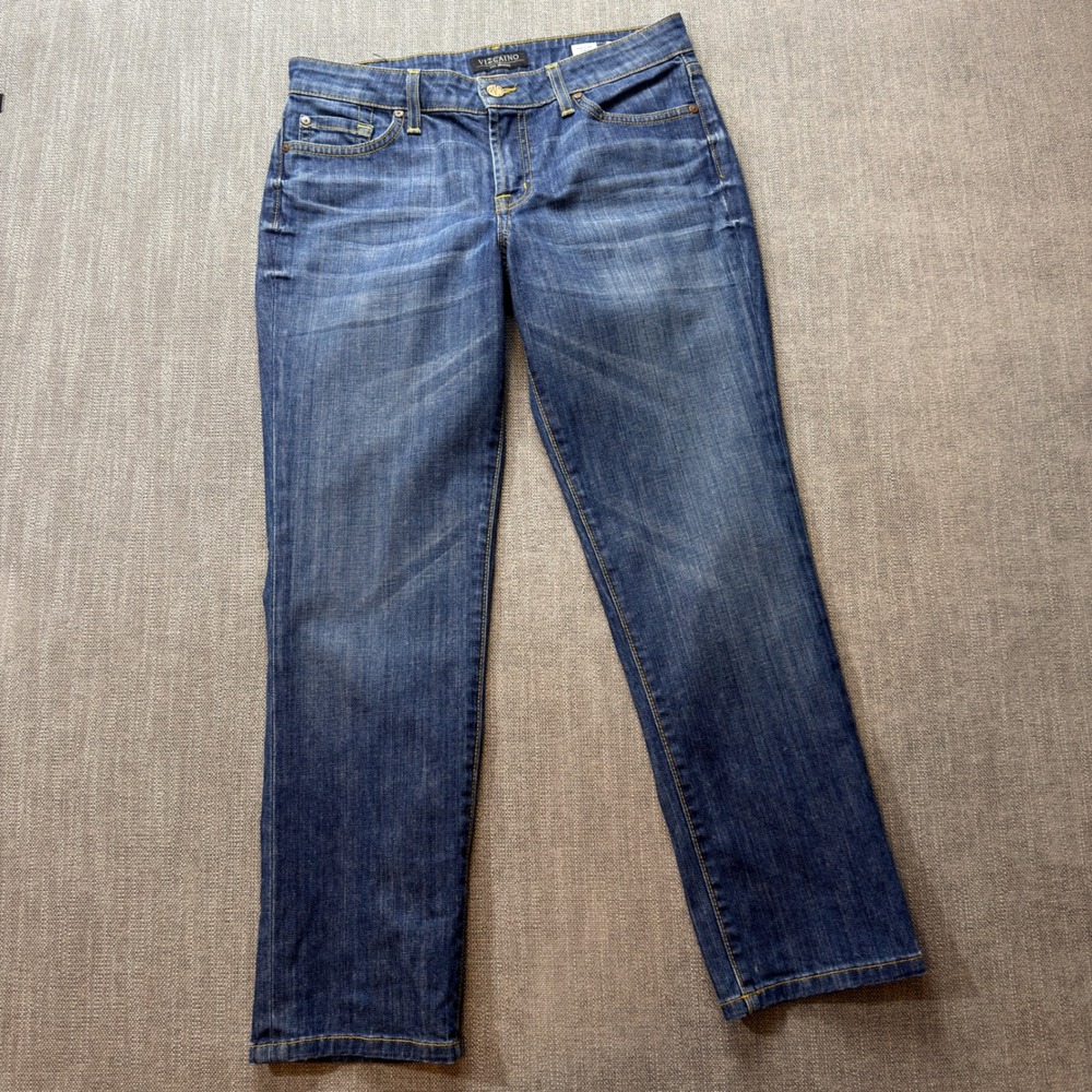 VIZCAINO Los Angeles Womens Jeans Size 28‎ Blue Denim Straight Leg Pants